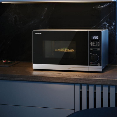 Sharp YC-PS254AU-S 25L 900W Microwave Oven with 8 Automatic Programs - Silver