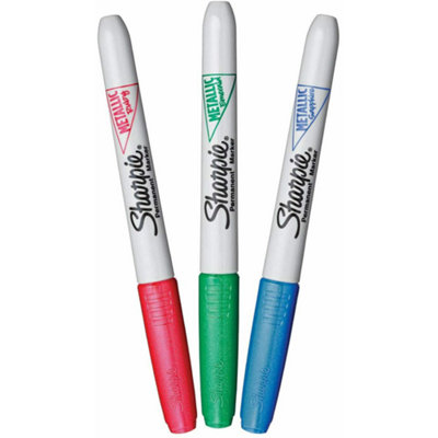 Sharpie Metallic Permanent Markers 3 Pack Fine Tip Ruby Emerald Sapphire