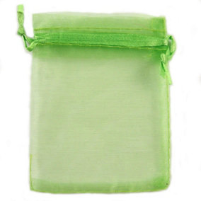 Shatchi 10pcs Green Luxury Organza Gift Bags Jewellery Pouches Xmas Christmas Party Candy Sweet Favours Gifts Bag 12 x 15 cm