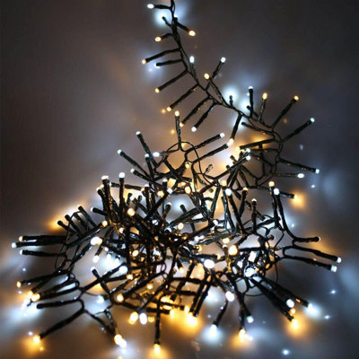 Shatchi 1920 Christmas Tree Cluster Lights Warm and Cool White Multifunction 8 Light Modes