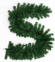 Shatchi 2m Green Christmas Garland Alaskan Pine for Fireplaces