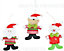 Shatchi 3pcs Handmade Novelty Christmas Tree Hanging Xmas Home Decor Stocking Fillers Santa Snowman Reindeer Teddy