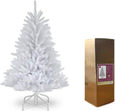 Shatchi 4ft / 120cm Imperial Pine Artificial Christmas Tree in White