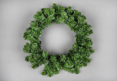 Shatchi 55cm Pre-Lit Green Christmas Wreath Alaskan Pine with 30 Multicolour LEDs - 5