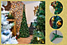 Shatchi 5ft / 150cm Pre-Lit Pop Up Christmas Tree with LEDs and Gold Baubles