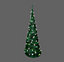 Shatchi 5ft / 150cm Pre-Lit Pop Up Christmas Tree with LEDs and Silver Baubles