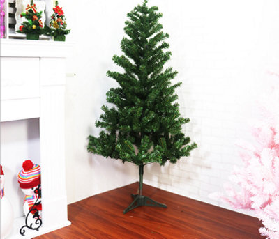 Shatchi 5Ft Artficial Christmas tree Pine Green 339 Tips Plastic Stand