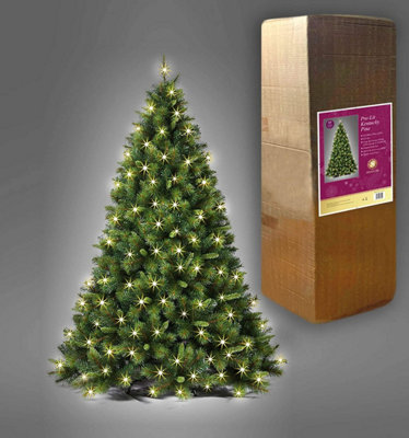 SHATCHI 5Ft Pre-Lit Kentucky Pine Luxurious Artificial Green Christmas Tree Price Comparisons | Compare The Build