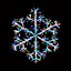 SHATCHI 64Cm Starburst Snowflake Shape Silhouette with 300 Multicolour LEDs Twinkling Micro LED Lights Christmas Displa