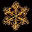 SHATCHI 64Cm Starburst Snowflake Shape Silhouette with 300 Warm White LEDs Twinkling Micro LED Lights Christmas Display