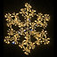 SHATCHI 64Cm Starburst Snowflake Shape Silhouette with 300 Warm White LEDs Twinkling Micro LED Lights Christmas Display