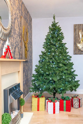 HOMCOM Kunstmatige Kerstboom, 180 Cm, Opvouwbare Takken, Metalen Stand Veelzijdig Groen~210l7ieg1m000