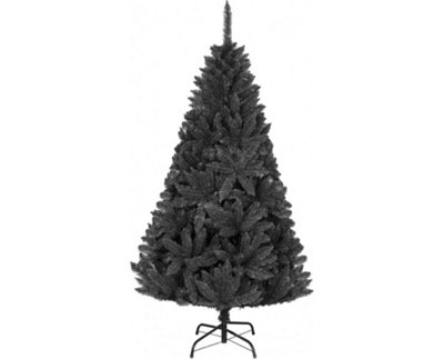 Shatchi 7ft / 210cm Imperial Pine Artificial Christmas Tree in Black