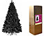 Shatchi 7ft / 210cm Imperial Pine Artificial Christmas Tree in Black