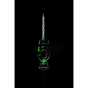 Shatchi Birthday Candle Number 5 Flashing Colour Changing with 4 Candle Cake Decoration