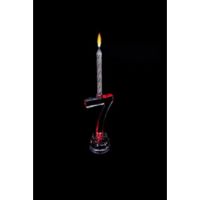 Shatchi Birthday Candle Number 7 Flashing Colour Changing with 4 Candle Cake Decoration