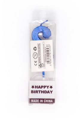 Shatchi Blue 3 Number Candle  Birthday Anniversary Party Cake Decorations Topper