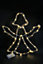 SHATCHI Christmas Angel Silhouette LED Hemp Rope Lights Xmas Decoration Battery Operated