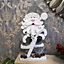 SHATCHI Christmas Decoration 42cm Santa Christmas Tabletop Figures Window Holiday Home Xmas Glitter Foam Showpiece Decorations