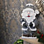 SHATCHI Christmas Decoration 72cm Santa Christmas Tabletop Figures Window Holiday Home Xmas Glitter Foam Showpiece Decorations