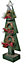 SHATCHI Christmas Decoration Gift Battery Operated Green Tree Tabletop Decorated with Berries, Pines and Small Warm White Bulbs