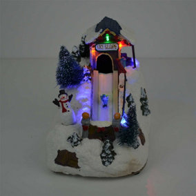 SHATCHI Christmas LED Musical Light Up Sculpture Nativity Set Xmas Home Decorations, 19 x14 x 17cm
