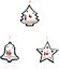 SHATCHI Christmas Tree Ornaments Wooden Aesthetic Hanging Decorations Assorted Grey Shapes 3Pcs