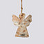 SHATCHI Christmas Tree Ornaments Wooden Aesthetic Hanging Decorations Assorted Shapes 4Pcs