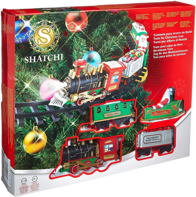Shatchi Christmas Tree Train Set-Around the Tree Xmas decoration ...