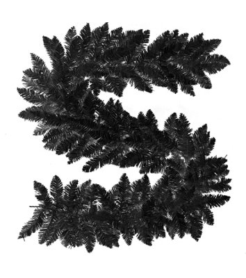 SHATCHI Green White Imperial Pine Wreath Christmas Holiday Fireplaces Stairs Decoration with Non Pre-Lit Plain Black, 2m Price Comparisons | Compare The Build