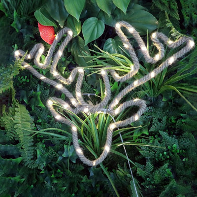 Shatchi Hemp Rope Christmas LED Silhouette Light Deer Shape