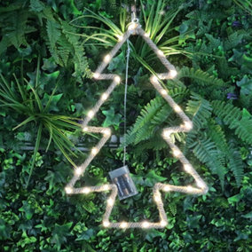 Shatchi Hemp Rope Christmas Tree LED Silhouette Light