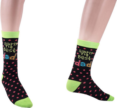 SHATCHI Men's One Size Simply The Best Novelty Socks  Black and Green, One Size UK