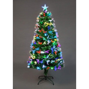 Shatchi Multicolour Fibre Optic Christmas Tree 3ft