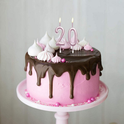 Shatchi Number Candle Pink 0 Candle Birthday Anniversary Party Cake Decorations Topper - 5