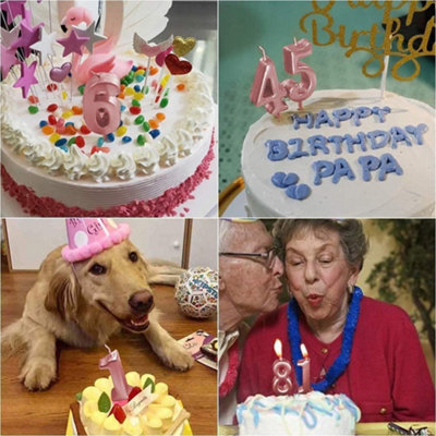 Shatchi Number Candle Pink 8 Candle Birthday Anniversary Party Cake Decorations Topper - 7