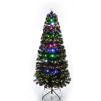 Shatchi Pre-Lit Christmas Tree Fiber Optic Pine LED Light Xmas Home ...