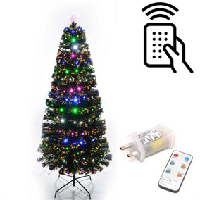 Shatchi Pre-Lit Christmas Tree Fiber Optic Pine LED Light Xmas Home Decor Galactic FT