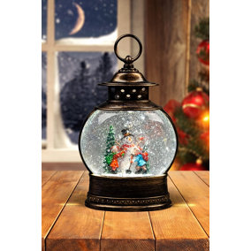 SHATCHI Shatchi LED Candle Flameless Table Top Wooden Holder Engraved Merry Christmas White Battery Operated