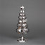 SHATCHI Table Top Decoration Silver Metal Christmas Tree Bells Rings Star 10inch