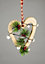Shatchi Wooden Hanging Decoration Heart Shape Cream 23X1.2X30 CM