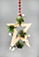 Shatchi Wooden Hanging Decoration Star Shape Cream 18X1.2X26 CM