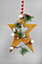 Shatchi Wooden Hanging Decoration Star Shape Light Brown 18X1.2X26 CM