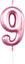 SHATHI Number Pink 9 Candle Birthday edding Anniversary New Year Party Cake Decorations Topper Girls