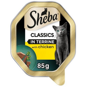Sheba Classics Cat Tray With Chicken In Terrine 85g x 22 (Pack of 22)