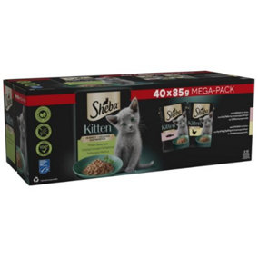 Sheba Sauce Collection Kitten Pouch Selection Gravy 40 x 85g