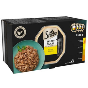 SHEBA Select Slices Cat Trays Pltry Collection Gravy 32 x 85g