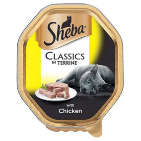 Sheba Tray Classics With Chicken In Terrine Cat Food 85g Pack of 22