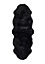 Sheepskin Black Rug, Handmade Rug with 50mm Thickness, Luxurious Shaggy Rug for Bedroom, & Dining Room-Single (65cm X 95cm)