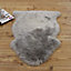Sheepskin Silver Animal Modern Abstract Shaggy Hand Made Rug For Living Room Bedroom & Dining Room-180cm X 180cm (Sexto)